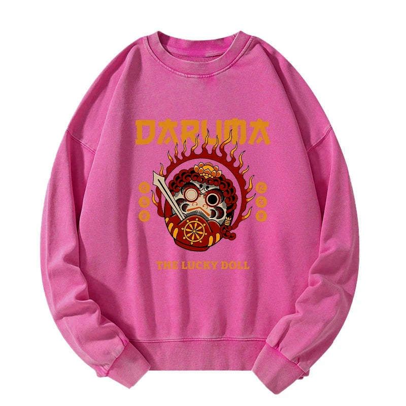japanese lucky doll sweatshirt for vacation
