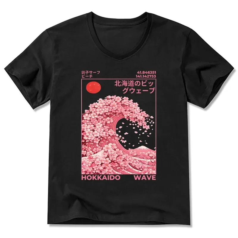 Unisex Cotton V-Neck T-Shirt with Free Shipping