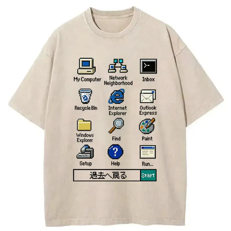 Retro Japanese T-Shirt for Summer