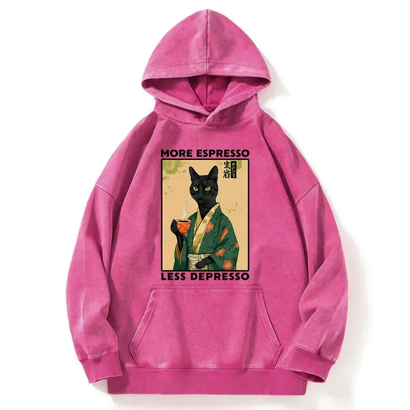 Kyoto-Lion More Caffeine Less Sadness Washed Hoodie