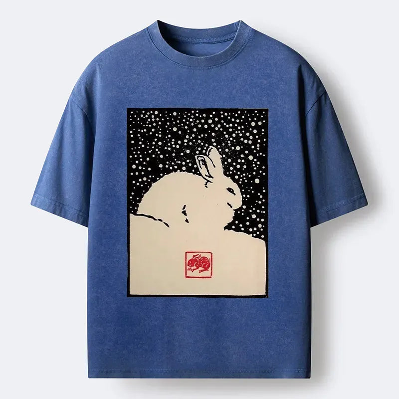 Vintage ukiyo-e rabbit tee for summer