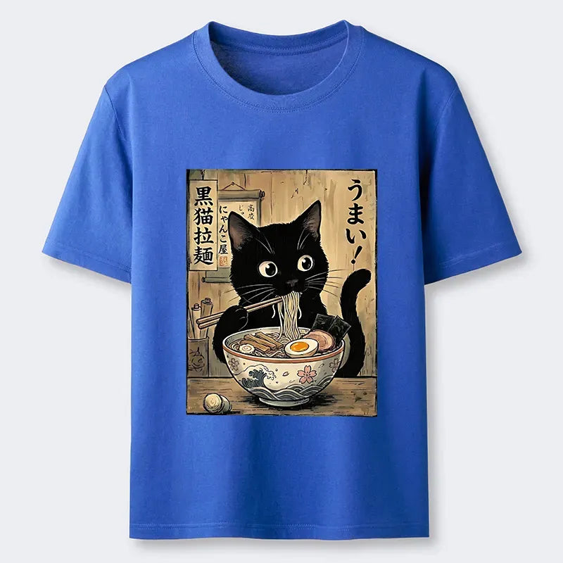 Japanese Ramen Cat T-Shirt Gift Idea