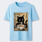 Japanese Ramen Cat T-Shirt Gift Idea
