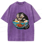 american shorthair cat washed tee