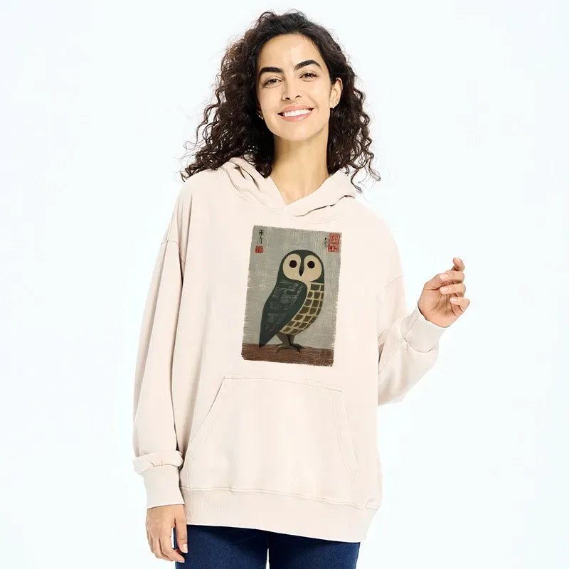Japanese Owl Hoodie for Daily Wear