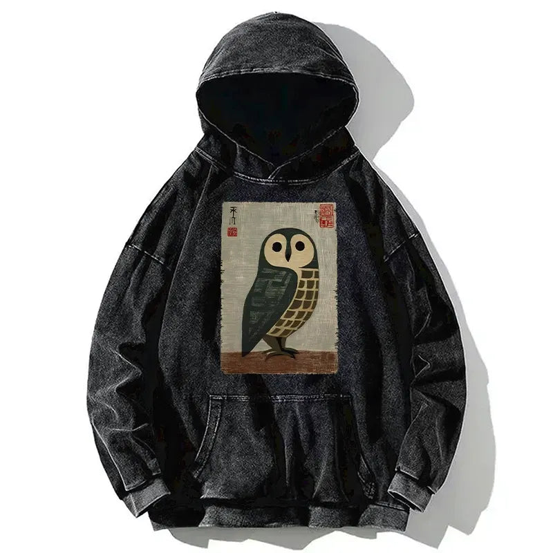 Japanese Owl Hoodie for Daily Wear