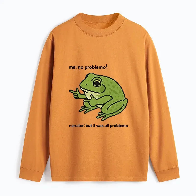 Kyoto Lion Frog Meme Long Sleeve T-Shirt