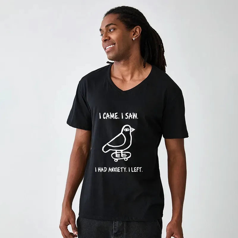 Japanese Classic V-Neck Tee for Streetwear
