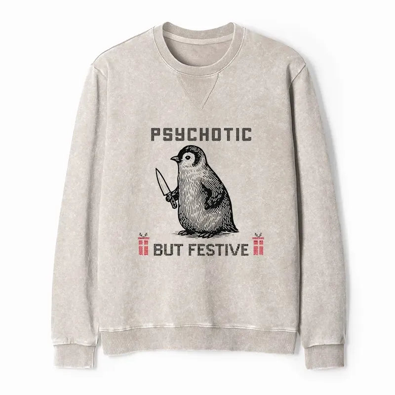 Overstimulated festive holiday sweatshirt gift