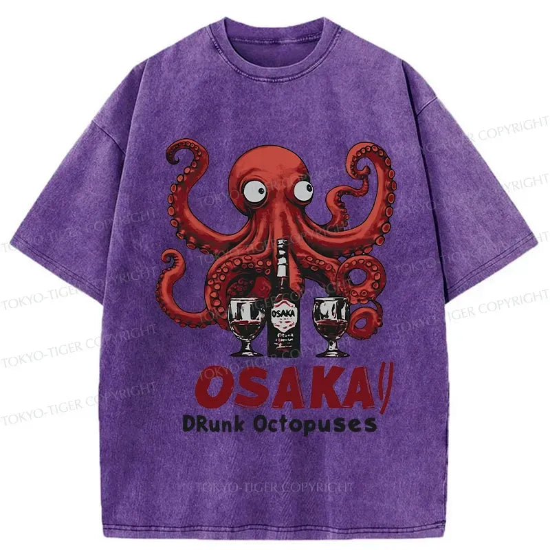 Drunk Octopus Washed T-Shirt