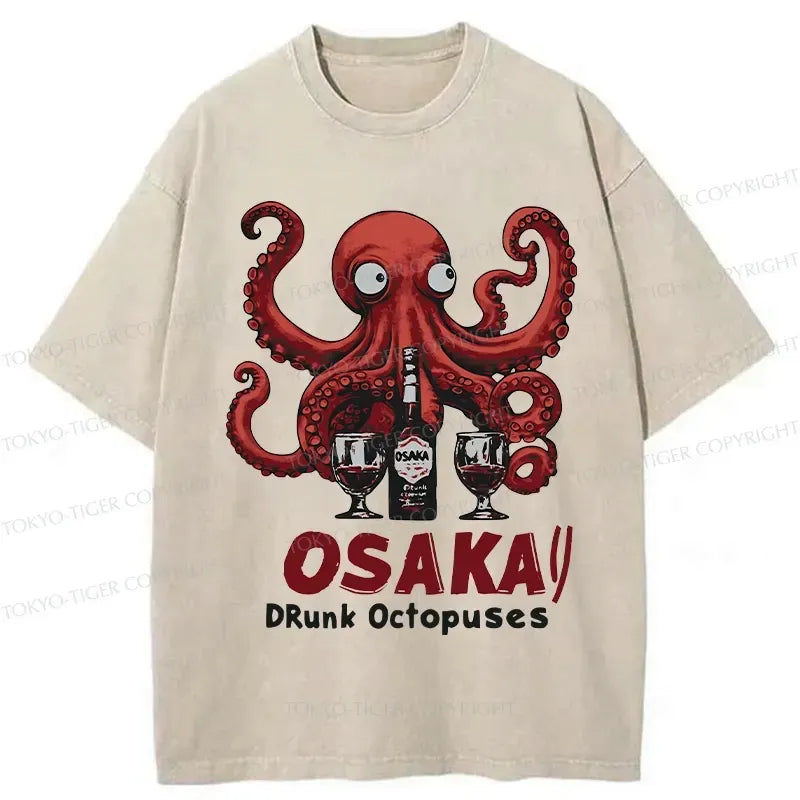 Drunk Octopus Washed T-Shirt