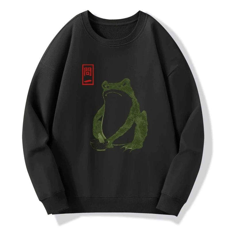 Japanese Woodblock Print Frog Sweatshirt