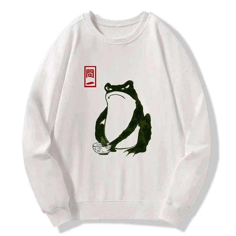 Kyoto-Lion Woodblock Print Frog Sweatshirt