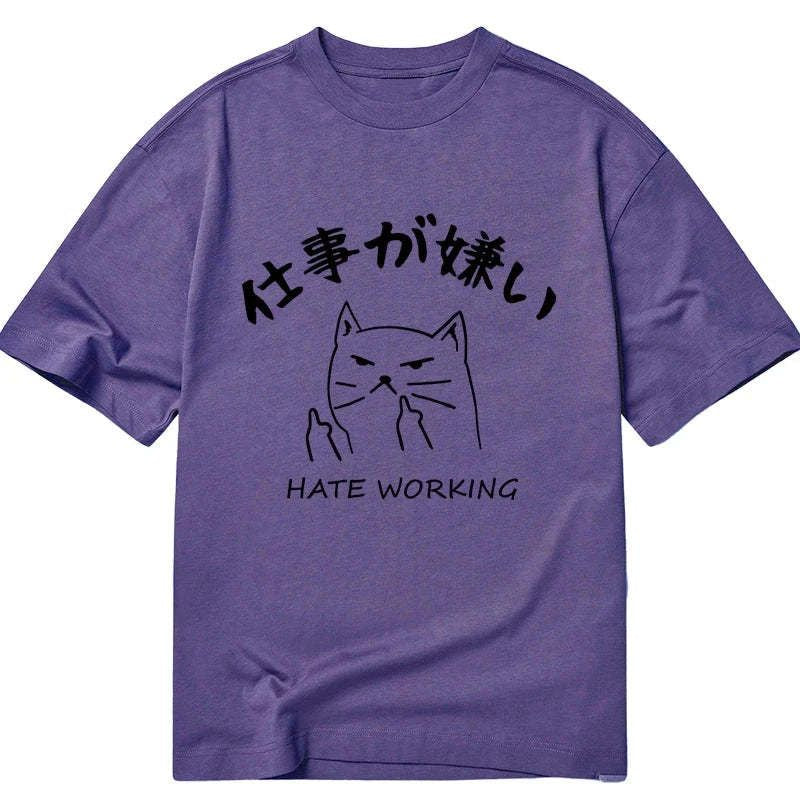kyoto lion cat hates work t-shirt best seller