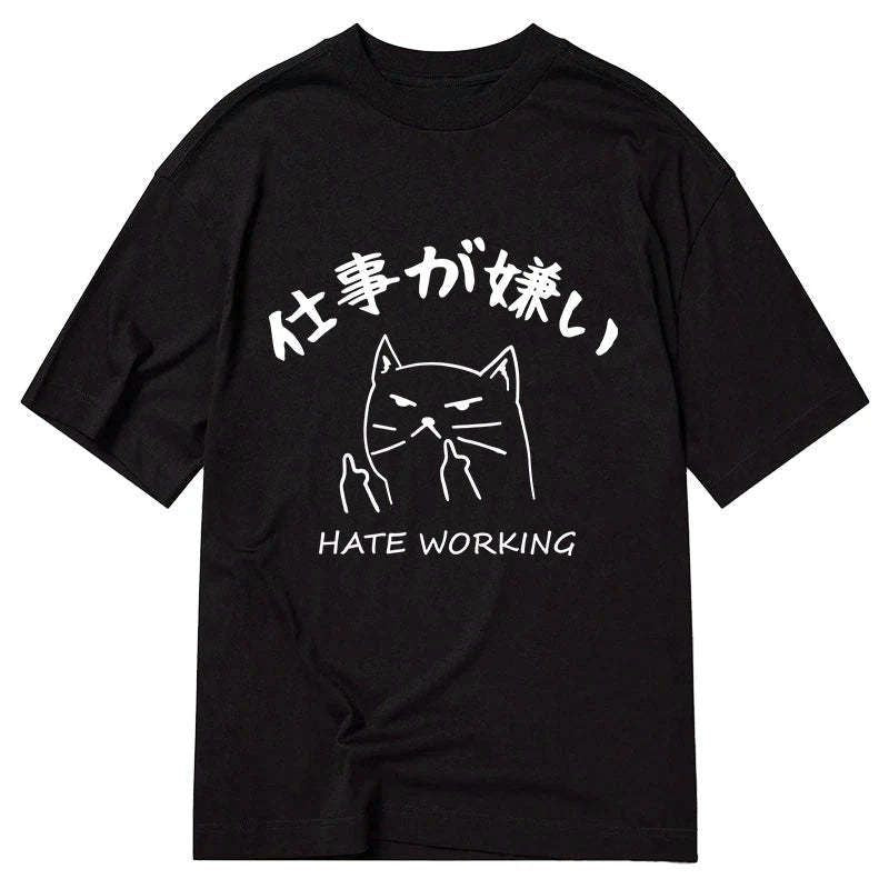 kyoto lion cat hates work t-shirt best seller