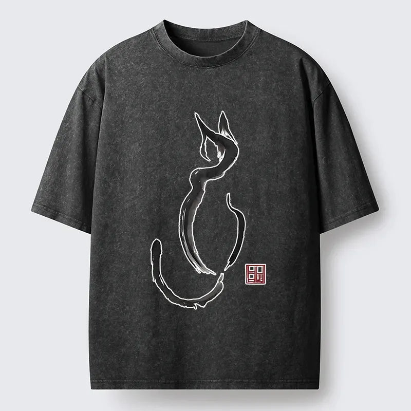 vintage cat t-shirt for daily wear