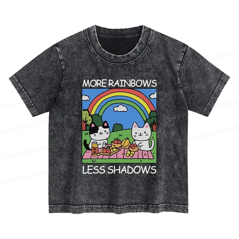 Kyoto-Lion More Rainbows Less Shadows Kids Washed T-Shirt