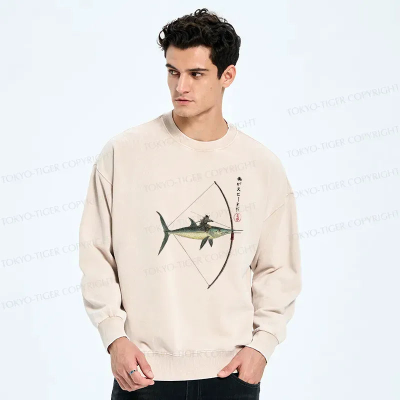 Japanese Washed Sweatshirt for Men