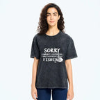Kyoto-Lion Funny Meme Fishing Obsessed Daydream Vibe Washed T-Shirt