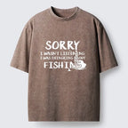 Kyoto-Lion Funny Meme Fishing Obsessed Daydream Vibe Washed T-Shirt