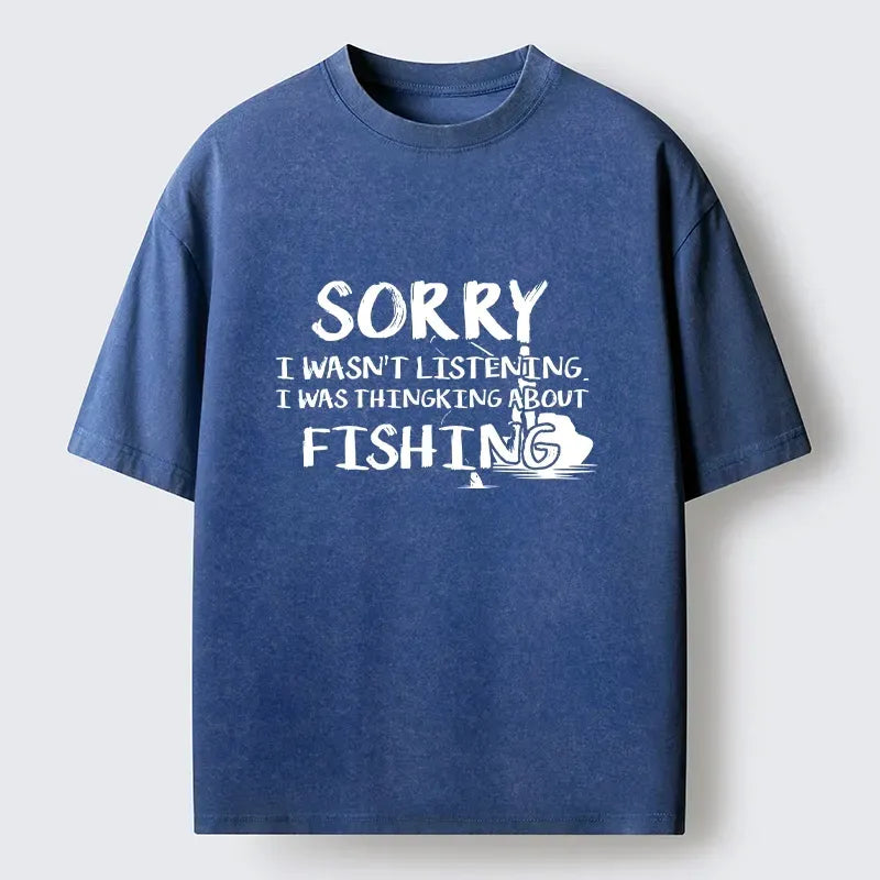Kyoto-Lion Funny Meme Fishing Obsessed Daydream Vibe Washed T-Shirt
