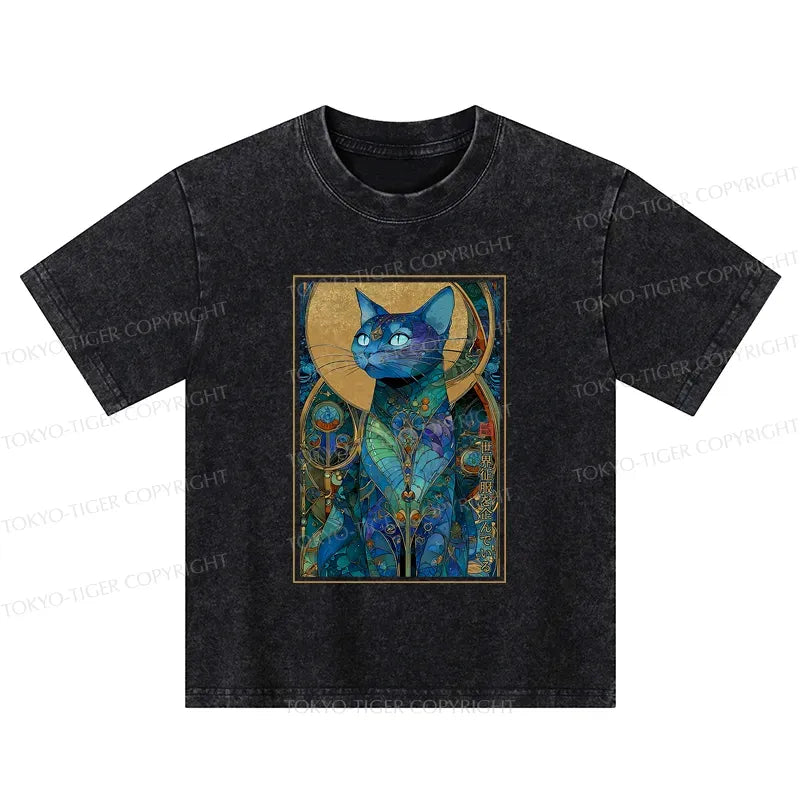 Kyoto-Lion The Cat¡¯s Plan To Rule Them All Kids Washed T-Shirt