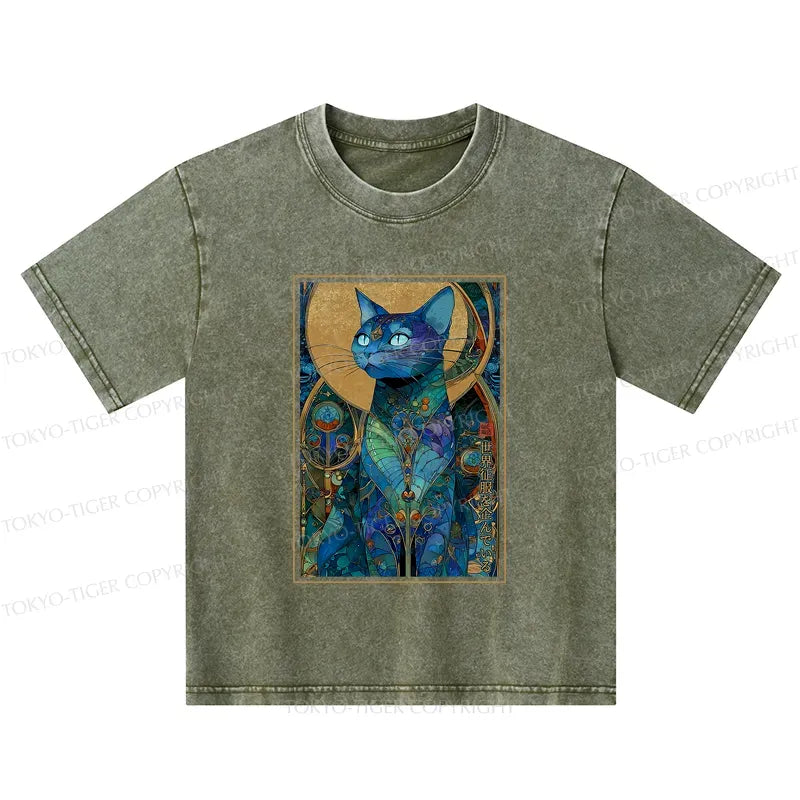 Kyoto-Lion The Cat¡¯s Plan To Rule Them All Kids Washed T-Shirt
