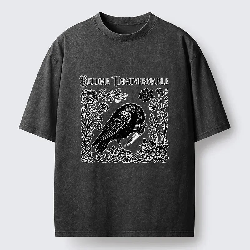 Japanese Crow T-Shirt for Daily Wear
