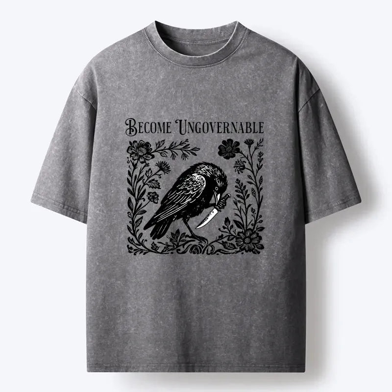 Japanese Crow T-Shirt for Daily Wear