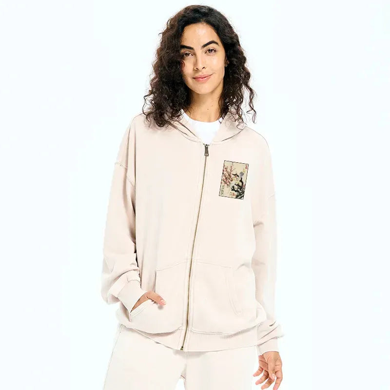 Unisex zip hoodie streetwear trendy