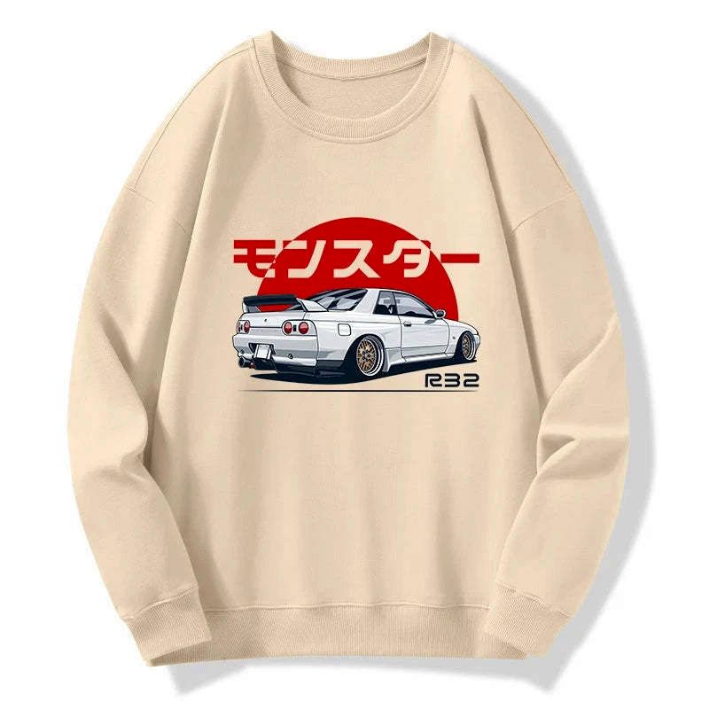 Kyoto lion vintage sweatshirt for men street style