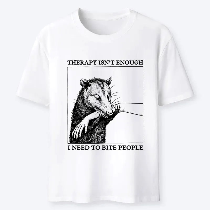 Opossum Biting People Casual Streetwear