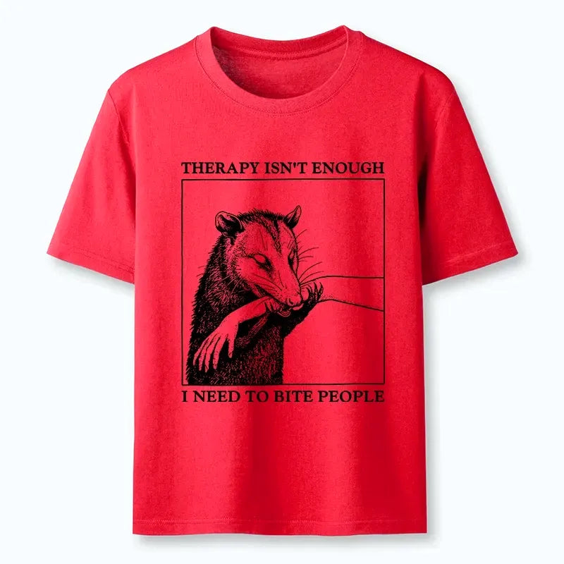 Opossum Biting People Casual Streetwear