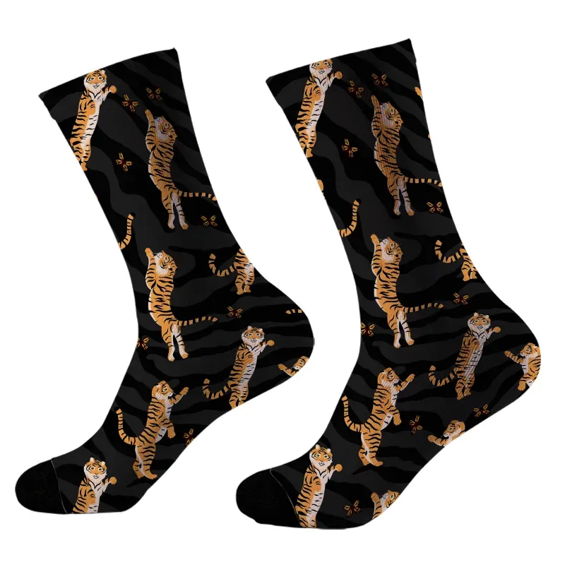 Playful Tiger Socks for Japan Lovers