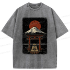 Trendy Japanese Samurai Cat T-Shirt