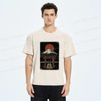 Washed Unisex Samurai Cat Tee