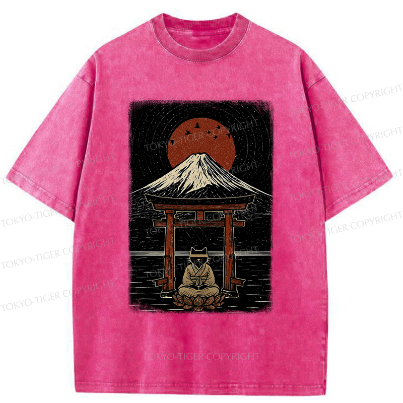 Trendy Japanese Samurai Cat T-Shirt