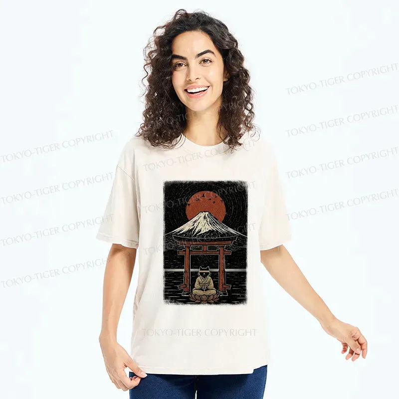 Trendy Japanese Samurai Cat T-Shirt