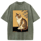 Japanese Cat T-Shirt for Street Style