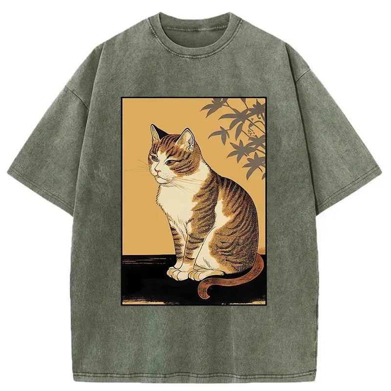 Japanese Cat T-Shirt for Street Style