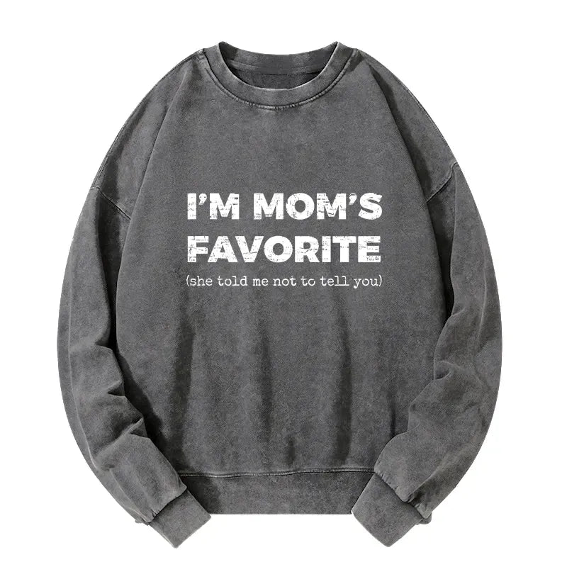 Funny Japanese Washed Sweatshirt for Mom