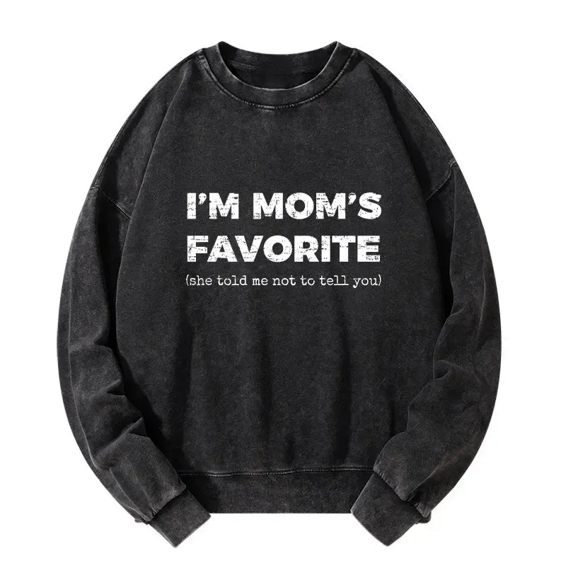 Kyoto-Lion Mother's Day Jokes Washed Sweatshirt