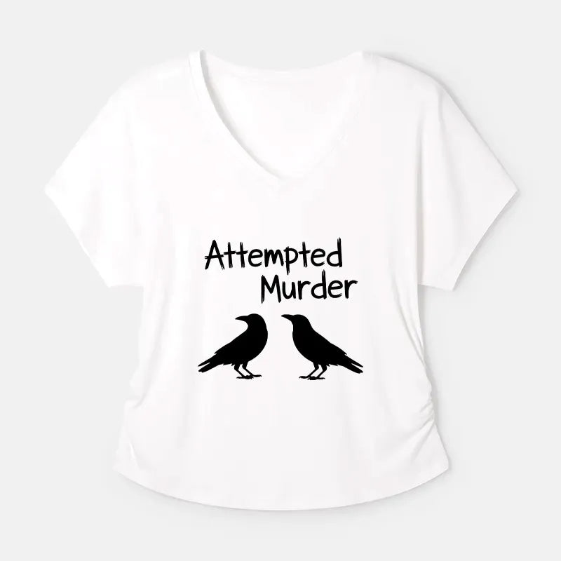 Funny crow joke modal t-shirt for women