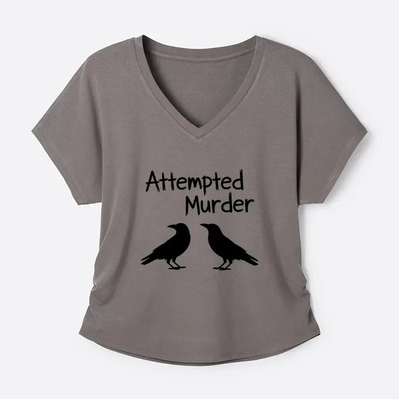 Funny crow joke modal t-shirt for women