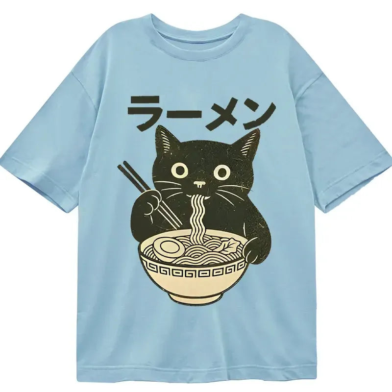 Japanese Cat Ramen T-Shirt