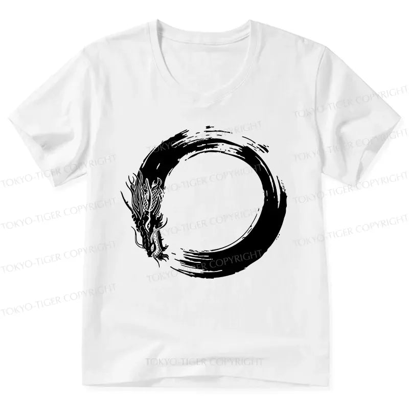 Japanese Dragon V-Neck T-Shirt for Men