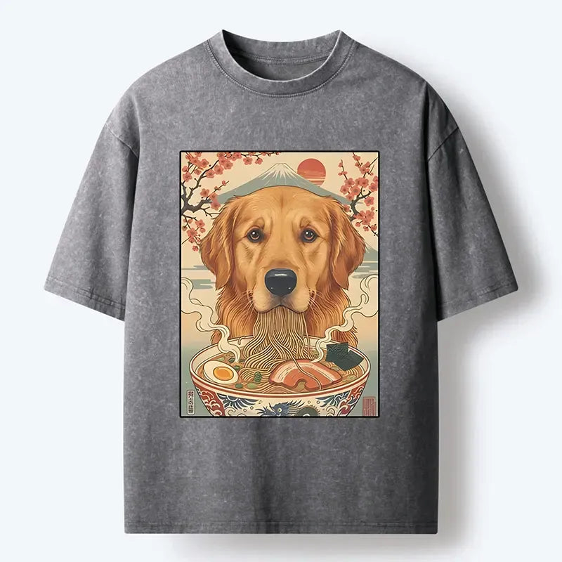 Kyoto-Lion Vintage Japanese Style T-Shirt On Sale