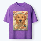 Kyoto-Lion Japanese Style Dog Ramen Meme Washed T-Shirt