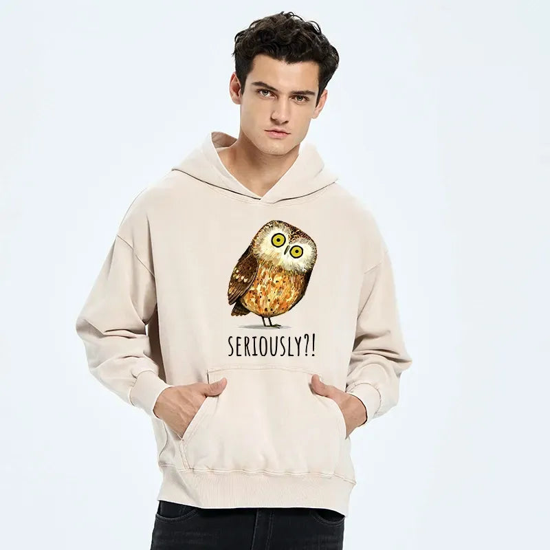 seriously confused owl meme hoodie