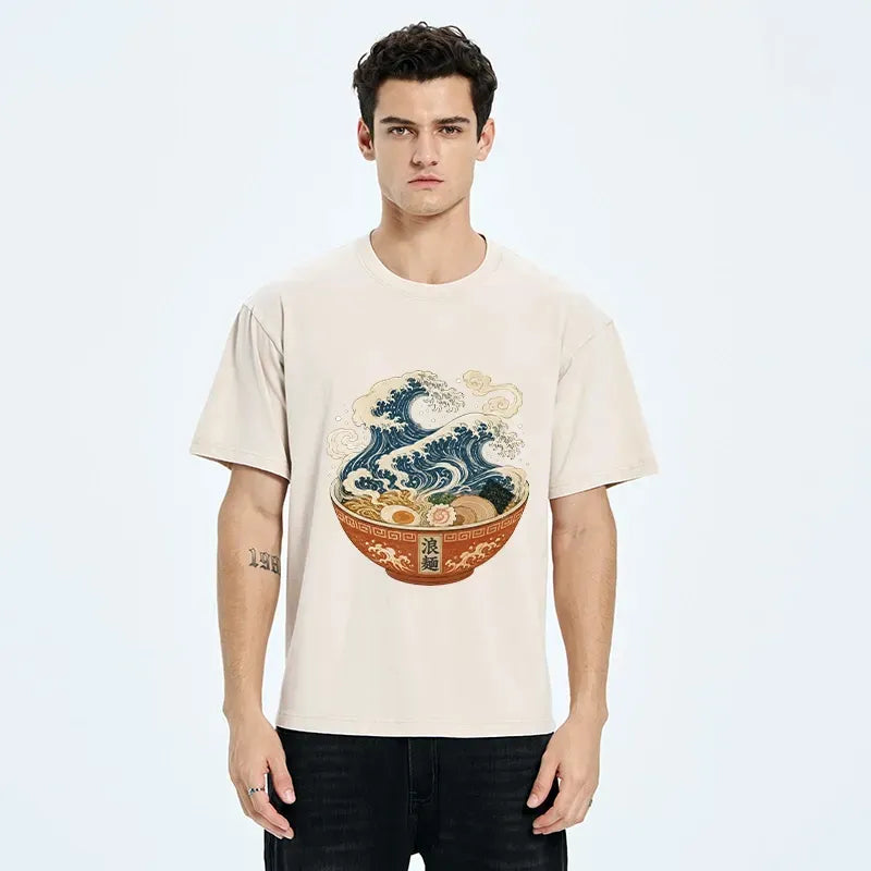 japanese giant ocean wave t-shirt for men